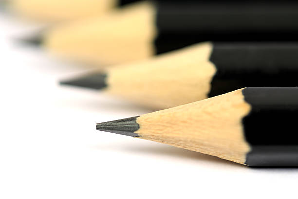 istock Macro close-up image of black pencils 523725681