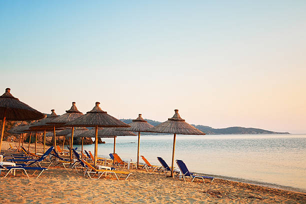 istock Beautiful sunset in tropical beach 523726011