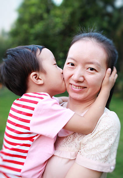 istock Happy Asian mother and son 523726335