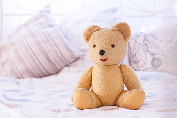 Photo of Teddy Bear on Bed