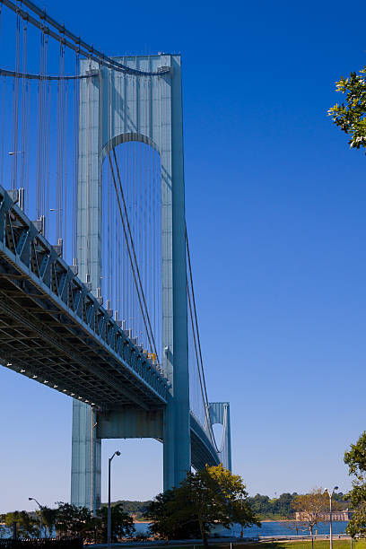 베라자노-내로우 브론 아침, 뉴욕 - staten island new york harbor sea harbor 뉴스 사진 이미지