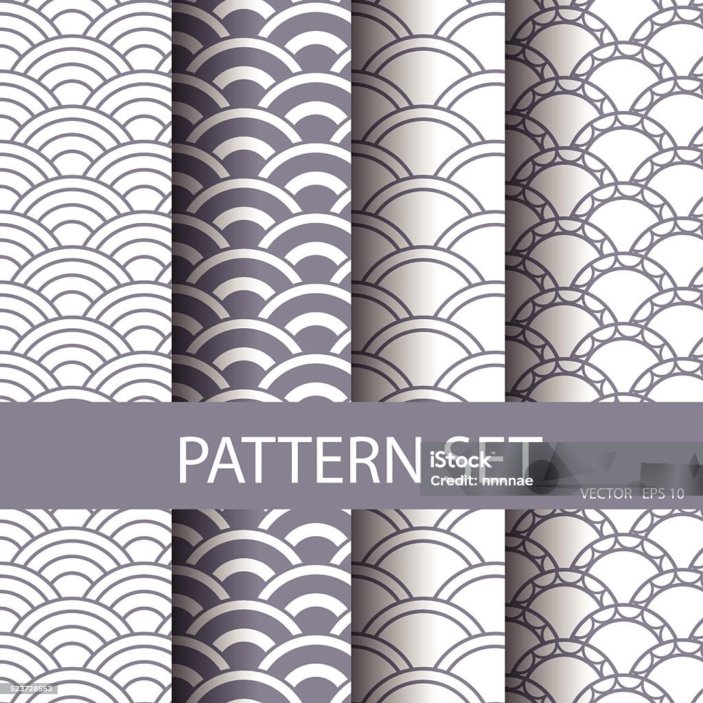 Wave Pattern Fill Wave Pattern Set Stock Illustration - Download Image Now - Abstract ...