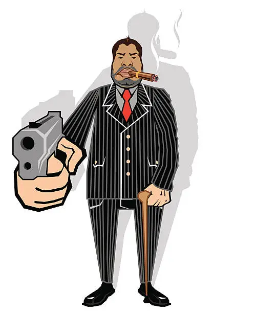 Vector illustration of Mob Boss