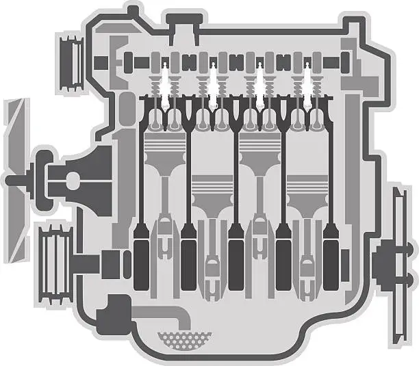 Vector illustration of Engine