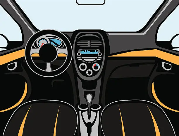 Vector illustration of Car interior