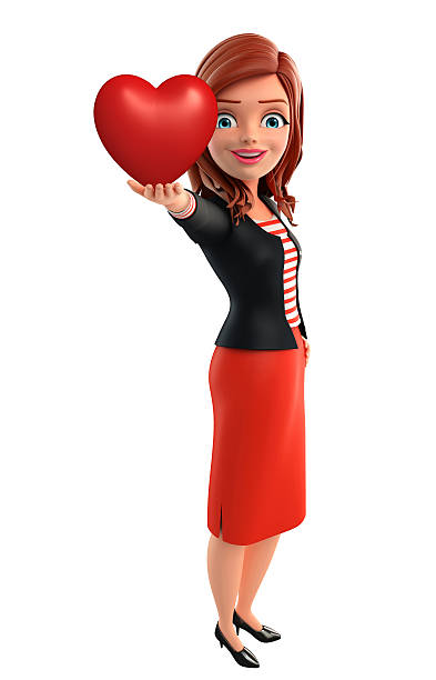 istock Young Corporate lady with heart 523735261