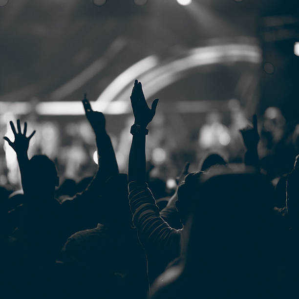 istock Group of people enjoying a concert 523735587