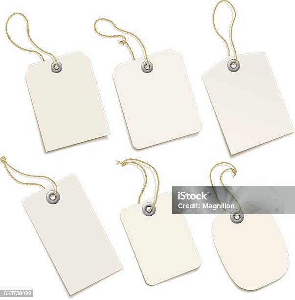 Paper Tags Stock Illustration - Download Image Now - Label, Price Tag, Hanging