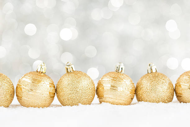 istock Winter background, Christmas balls on snow 523739541