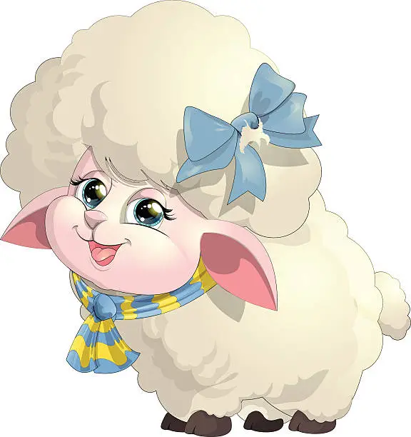 Vector illustration of the sheep