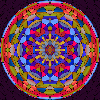 Mandala ornament generated texture