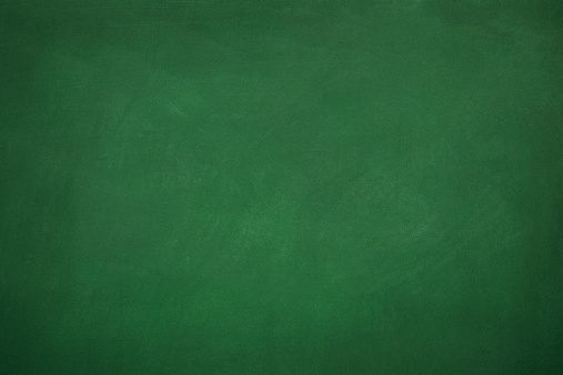 Blank green chalkboard background with Traces of Erased Chalk.