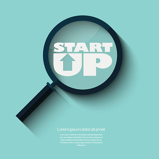 Searching for startups businesses symbol in modern flat design. vector art illustration