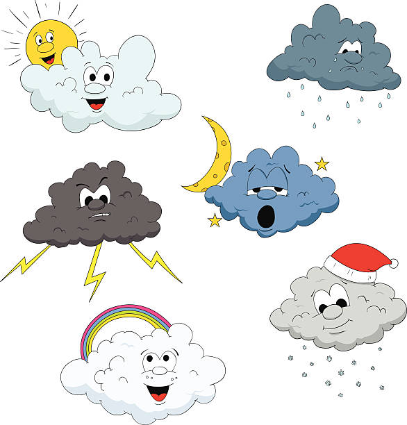 Cloud caratteri - illustrazione arte vettoriale