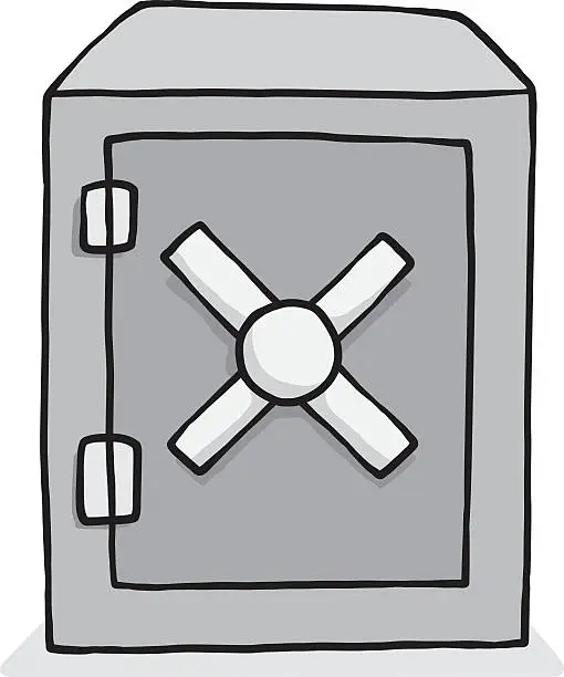 Vector illustration of safe box