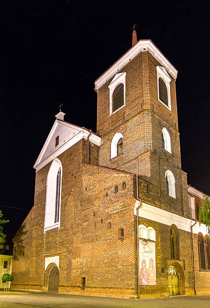 istock Kaunas Cathedral Basilica at night - Lithuania 523751997