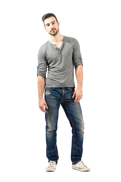 istock Relaxed young male fashion model posing 523752733
