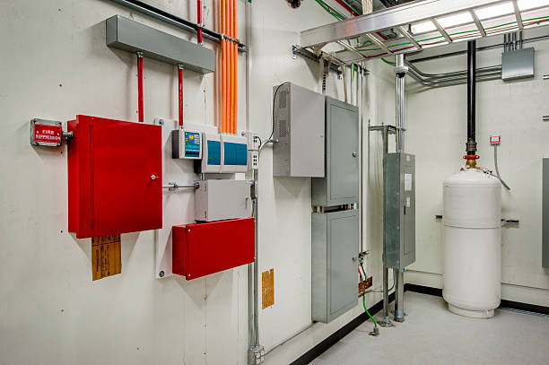 istock Fire Suppression System with ASD Smoke Detectors and Pentafluoroethane Extinguisher 523752747