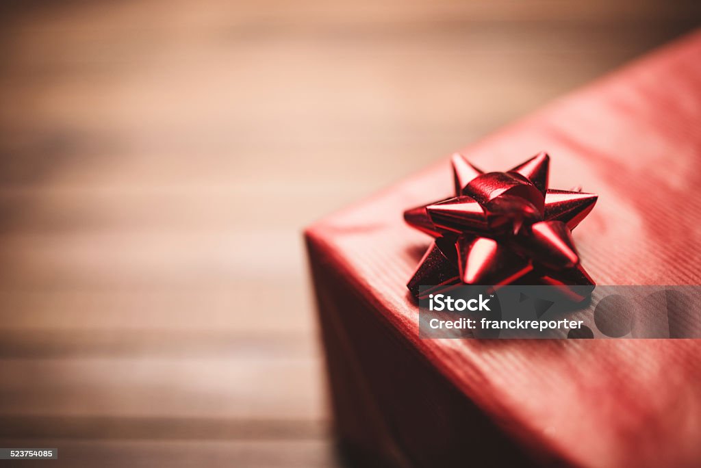 Red gift for the christmas party Birthday Stock Photo