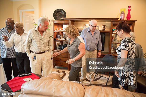 Lets Party Stock Photo - Download Image Now - Living Room, Active Seniors, Adult