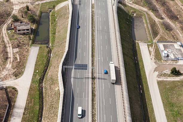 istock aerial view of highway 523764188
