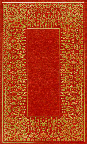 istock Red and gold leather cover 523773478