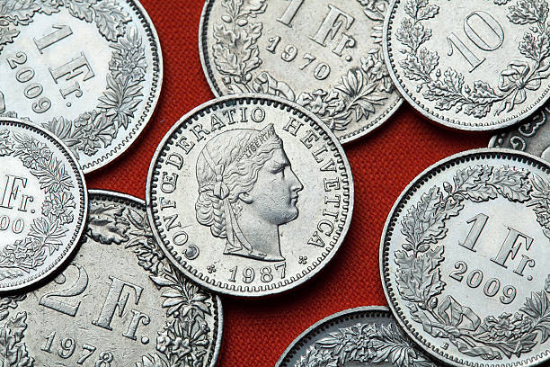 istock Coins of Switzerland. Libertas head 523773766