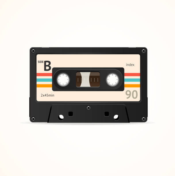 Cassette Tape Old. Vector Cassette Tape Old. Side B Vector illustration cassette tape stock illustrations