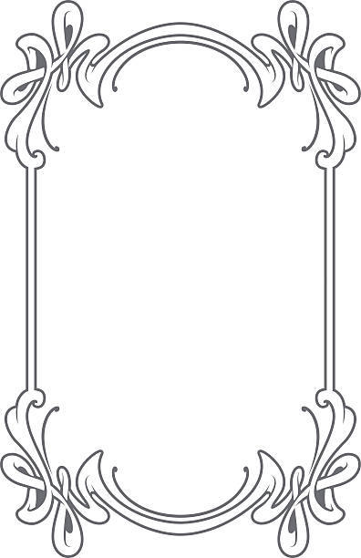 illustrations, cliparts, dessins animés et icônes de cadre décoratif - frame decoration flourishes art nouveau