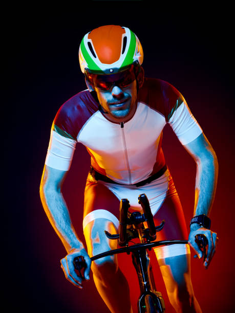 istock man cyclist cycling bicycle triathlon isolated 523775946