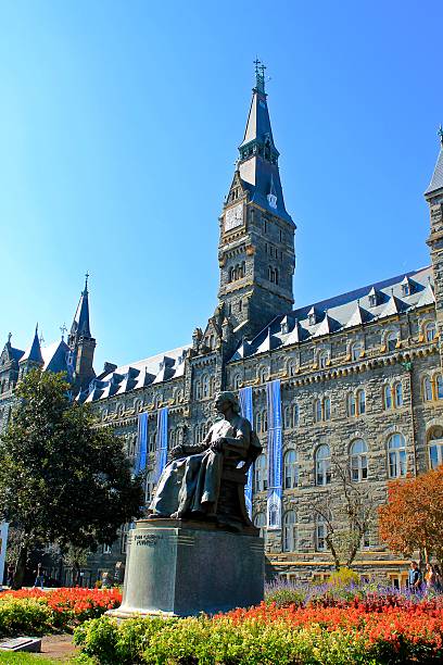 istock Healy Hall and John Carroll Statue 523784993