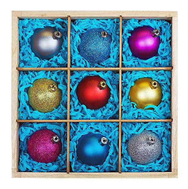 istock Christmas-tree balls in a wooden box 523787377