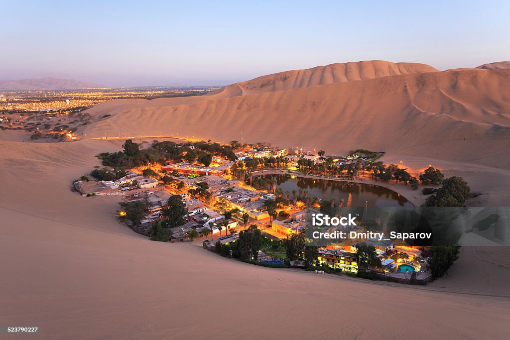 Atacama Desert, Oasis of Huacachina, Peru Huacachina Stock Photo