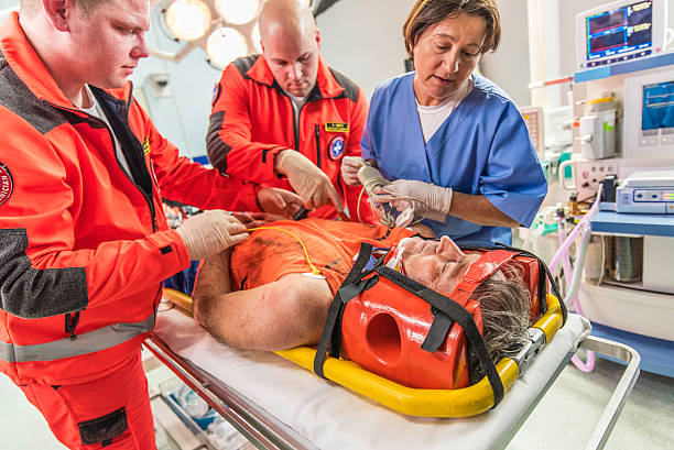 istock Paramedics and nurse in emergency room 523818958