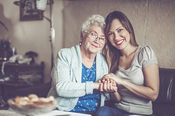istock Social worker is visiting a senior woman 523819994