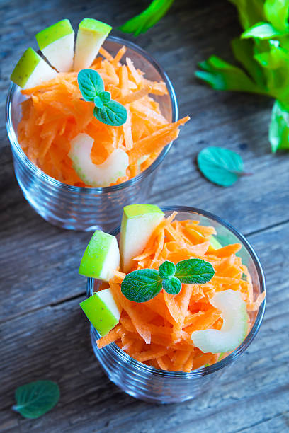 istock Carrot salad with green apple and celery 523820250