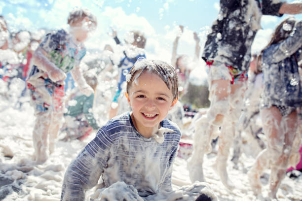 istock Foam party and summer fun in the sun 523822216