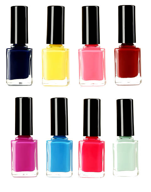 istock Bottle of nail polish isolated on a white, collage 523823020