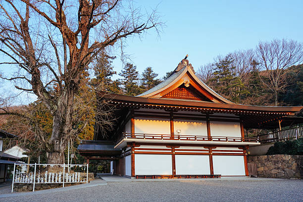 istock Shrine building at Kibitsu Shrine, a shinto shrine 523823516