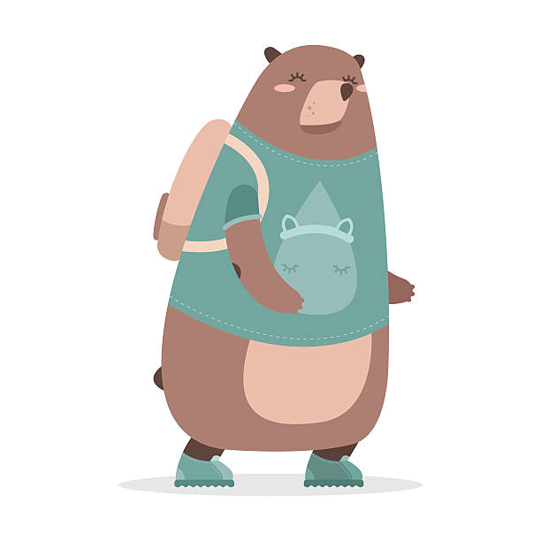 Bекторная иллюстрация Симпатичный медведь для детей's плакат