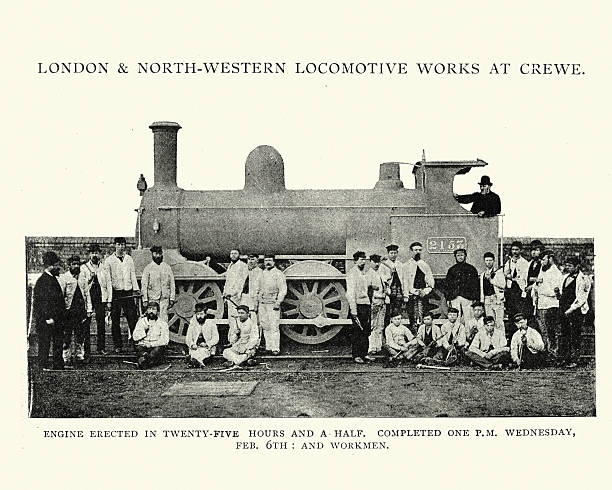 istock Stream Train built in, Crewe Locomotive Works, 1892 523825328