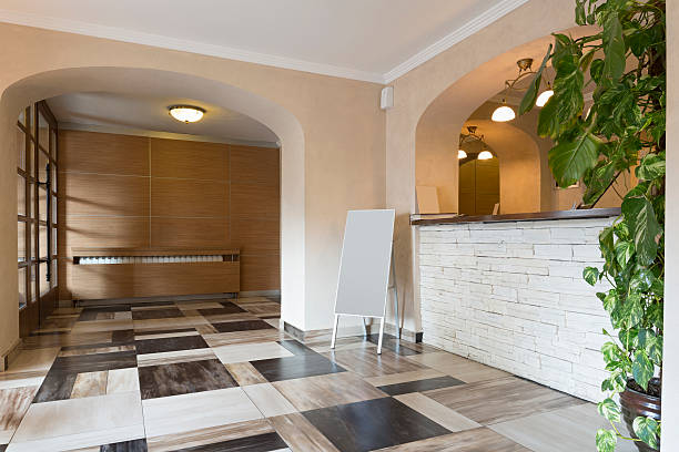 istock Hotel interior, entrance reception area 523825372