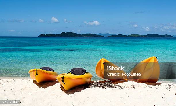 Canoes On The Beach Stock Photo - Download Image Now - St. Thomas - Virgin Islands, Beach, Aquatic Sport