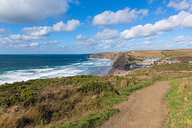 istock Coast path Watergate Bay Cornwall Cornish north coast near Newquay 523826787