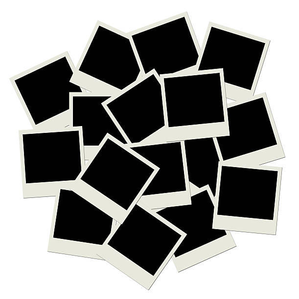 istock Stack of blank polaroid shots ,template for your design 523828255