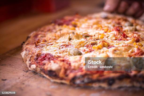 Preparing Pizza At Home Stock Photo - Download Image Now - Adult, Business Finance and Industry, Cheerful