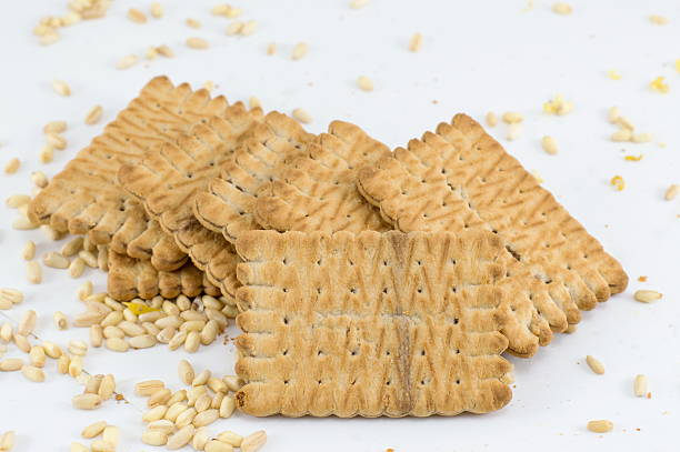 istock Bunch of sweet cookies on white 523830434