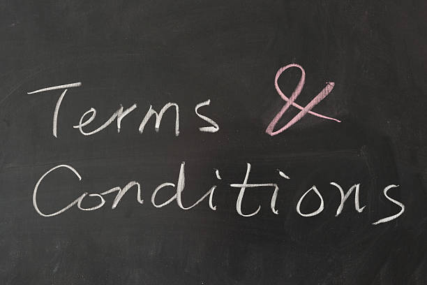 Terms and conditions stock photo