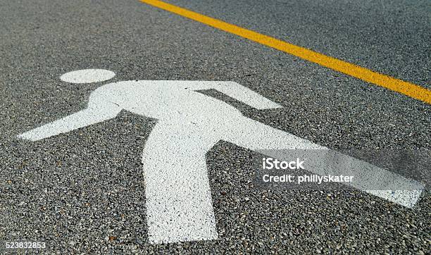 Man Crossing Road Sign Stock Photo - Download Image Now - Adult, Adults Only, Asphalt