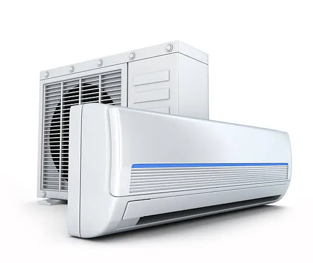 air-conditioner on white background (done in 3d)